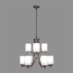 9-Light Chandelier in Brushed Nickel Finish