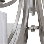 9-Light Chandelier in Brushed Nickel Finish