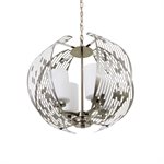 4-Light Contemporary Chandelier in Brushed Nickel