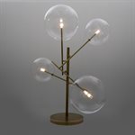 4 Light Portable Lamp in Antique Brass Finish