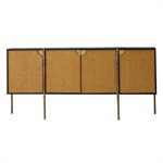 Charisse Console in Espresso and Forged Distressed Brass