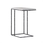 Akira Side Table with Marble and Steel Forged Iron