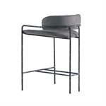 Remy Barstool in Grey and Steel Forged Iron