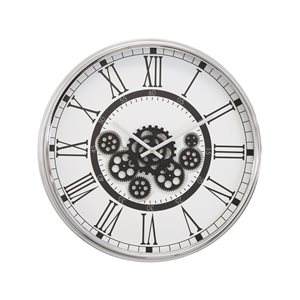 Black and White Gear Clock