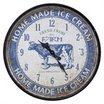 Ice Cream Farm Blue Wall Clock