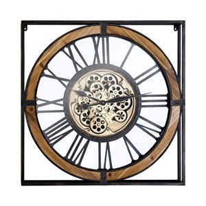 Iron Framed Gear Clock