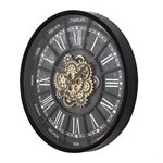 Espirit Black Iron Black Gear Clock