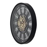 Espirit Black Iron Black Gear Clock