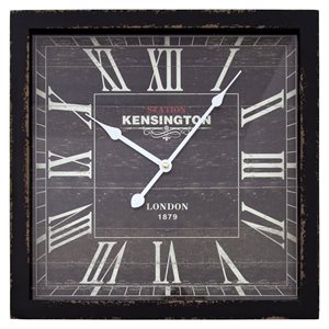 Square Wooden Wall Clock