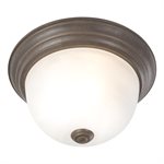 1 Light Flush Mount in Dark Brown Finish