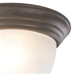 1 Light Flush Mount in Dark Brown Finish