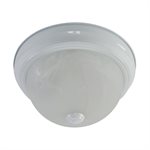 2 Light Flush Mount in White Finish