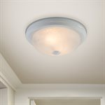 2 Light Flush Mount in White Finish