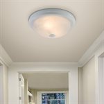 2 Light Flush Mount in White Finish