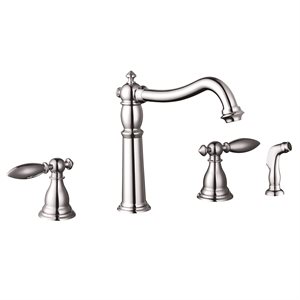 Two Handle Kitchen Faucet with side sprayer